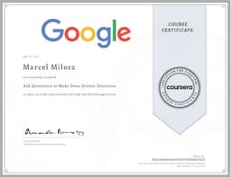 Google specialization certificate - 2